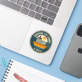 Sticker Cadeau Oregon State - Pacifique Nord-Ouest (Ordinateur portable avec iPhone)