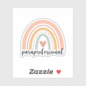 Sticker Cadeau Paraprofessionnel, Para Enseignant Arc-en-c (Feuille)