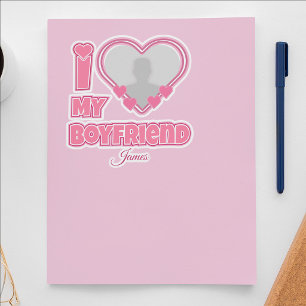 Sticker Cadeau personnalisé J'aime mon petit ami – Ajoutez