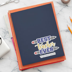 Sticker Cadeau personnalisé Meilleur Enseignant - Cadeau p