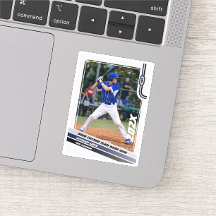 Sticker Cadeau personnalisé pour joueur de baseball en ble