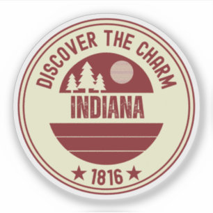 Sticker Cadeau pour les Hoosiers de l'Indiana - État de l'