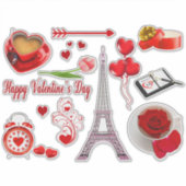Sticker Cadeau romantique Heureuse Sainte-Valentin pour de (Devant)