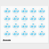 Sticker cadeau simple moderne GRAD Graduation (Feuille)