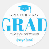Sticker cadeau simple moderne GRAD Graduation (Devant)
