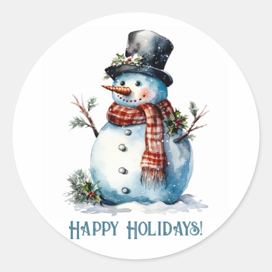 Sticker cadeau Snowman (Devant)