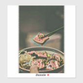 Sticker cadeau sushi cool (Feuille)