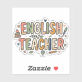 Sticker Cadeau unique pour l'appréciation d'un professeur (Feuille)