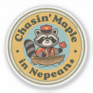 Sticker Cadeau vintage Nepean Ontario Raccoon