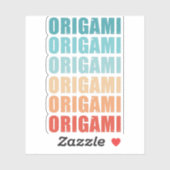 Sticker Cadeau Vintage Retro Origami (Feuille)