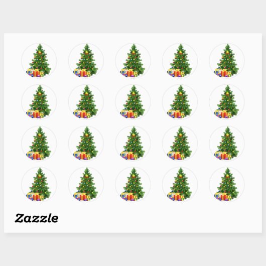 Sticker Cadeaux Arbre de Noël (Feuille)