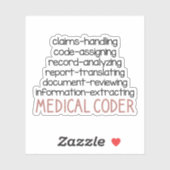 Sticker Cadeaux Coder Médicales, Codage Médicale (Feuille)
