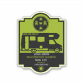 Sticker Cadeaux de camping à moto (Devant)
