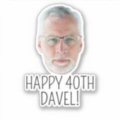 Sticker Cadeaux de fête d'anniversaire avec logo texte pho (Devant)