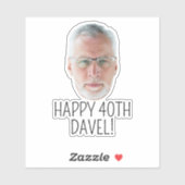 Sticker Cadeaux de fête d'anniversaire avec logo texte pho (Feuille)