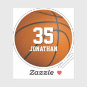 Sticker cadeaux de joueur de basket-ball pour filles perso (Feuille)