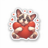 Sticker Cadeaux de la Saint-Valentin Pitbull (Recto)