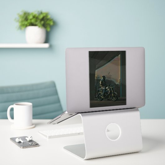 Sticker Cadeaux de moto (Ordinateur portable sur le bureau)