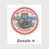 Sticker Cadeaux de moto Route 212 Beartooth Highway (Feuille)