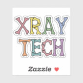 Sticker Cadeaux de technologue en radiographie de Xray Tec (Feuille)