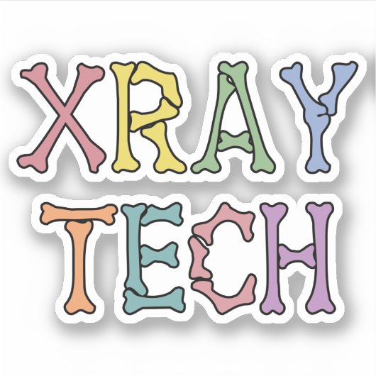 Sticker Cadeaux de technologue en radiographie de Xray Tec (Devant)