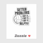 Sticker Cadeaux de volley-ball Amusants Problèmes de régla (Feuille)