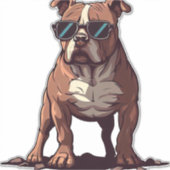 Sticker Cadeaux du propriétaire de Pitbull (Devant)