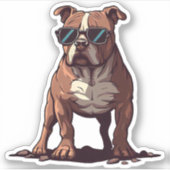 Sticker Cadeaux du propriétaire de Pitbull (Devant)
