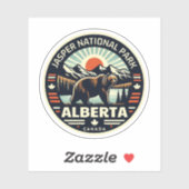 Sticker Cadeaux Parc national Jasper Alberta Canada (Feuille)