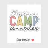 Sticker Cadeaux personnalisés de conseillers de camp (Feuille)