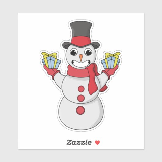Sticker Cadeaux pour vous de Snowman (Feuille)