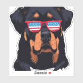 Sticker Cadeaux Rottweiler amoureux (Feuille)