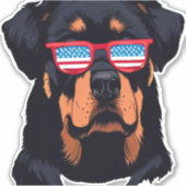 Sticker Cadeaux Rottweiler amoureux (Devant)