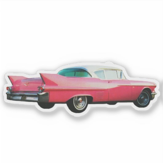 Sticker Cadillac rose (Devant)