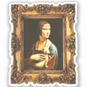 Sticker Cadre d'art de la Renaissance : La Dame à l'hermin (Recto)