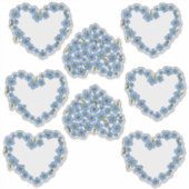 Sticker Cadre de champ de fleurs de ne m'oublie pas avec d (Devant)