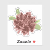 Sticker Cadre de marguerites rouges. (Feuille)