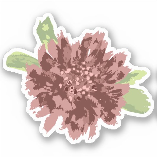 Sticker Cadre de marguerites rouges. (Devant)