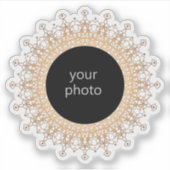 Sticker Cadre or, votre photo (Devant)