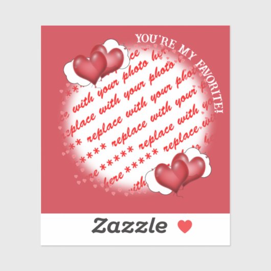 Sticker Cadre photo Balloon Hearts (Feuille)