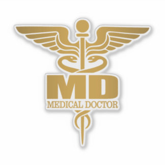 Sticker Caducée d'or (MD)