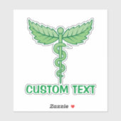 Sticker Caduceus avec Feuilles (Feuille)