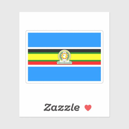 Sticker CAE - Drapeau de la Communauté d'Afrique de l'Est (Feuille)