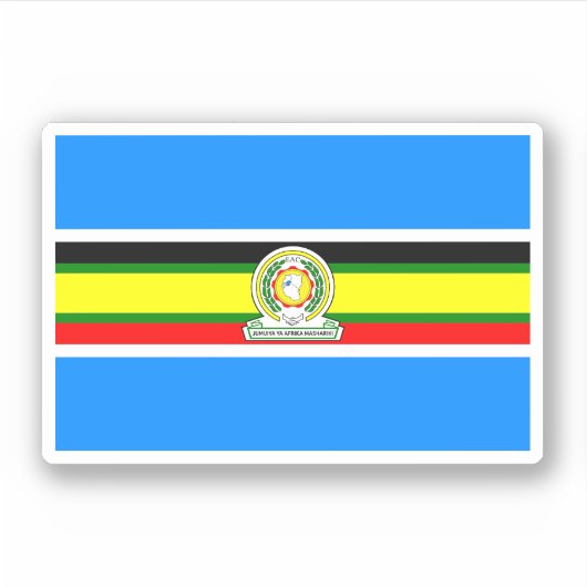 Sticker CAE - Drapeau de la Communauté d'Afrique de l'Est (Devant)