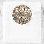 Sticker café 4, brillant, 3 pouces (feuille de 6) (Sac)