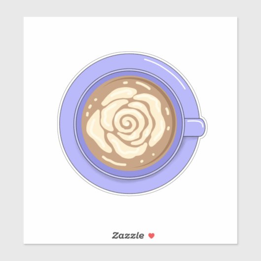 Sticker Café au Lait Fleur de Rose (Feuille)