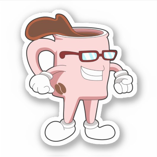 Sticker Café avec Café (Devant)