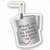 Sticker Café Barista cuillère à chauffer le lait (Devant)