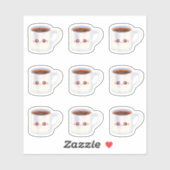 Sticker Café Coupe du matin Café esthétique (Feuille)