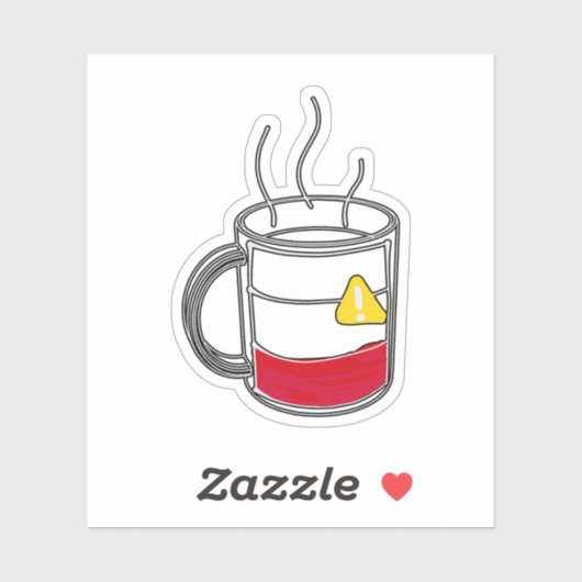Sticker Café Critiquement bas (Feuille)